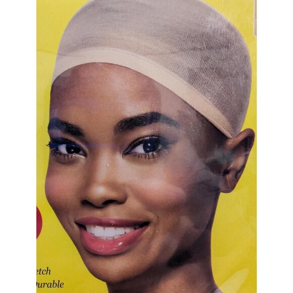 BUNDLE ONLY 2 Pc Wig Cap Liner Stocking Nude Blonde Beige Nylon Stretch for Wigs - Picture 1 of 1